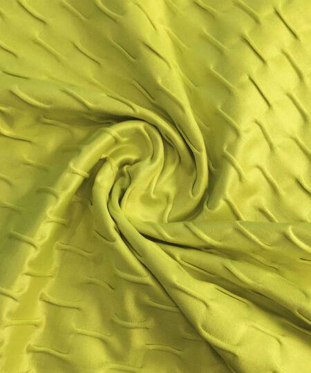 Malha Jacquard Tulipa Cirrê - Verde Limão