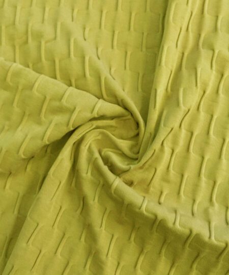 Malha Jacquard Tulipa - Verde Limão