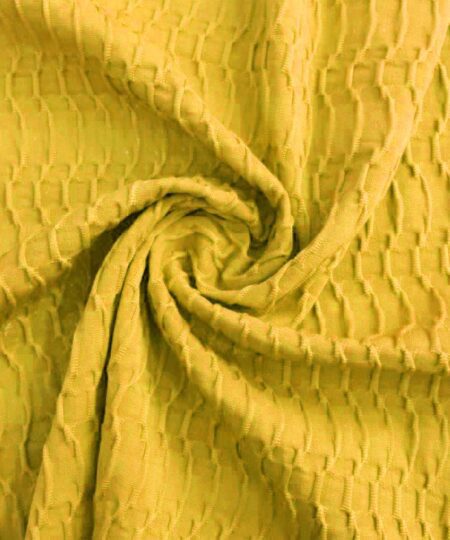 Malha Jacquard Tulipa Wave - Amarelo Cubano