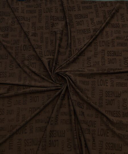 Malha Jacquard Lux de Poliamida - Chocolate (VSLX-22)