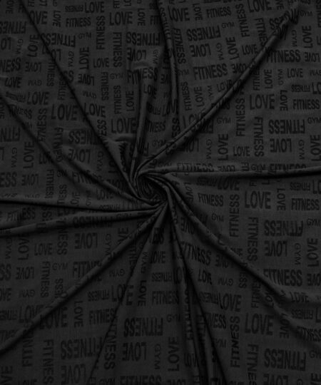 Malha Jacquard Lux de Poliamida - Preto (VSLX-22)