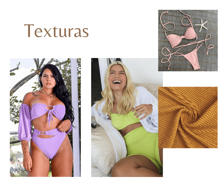 Loja Adamá Tecidos - 5 tendências de biquíni para o verão 2022 - texturas
