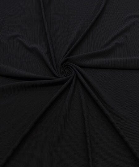 Malha Canelado Soft de Poliamida - Preto